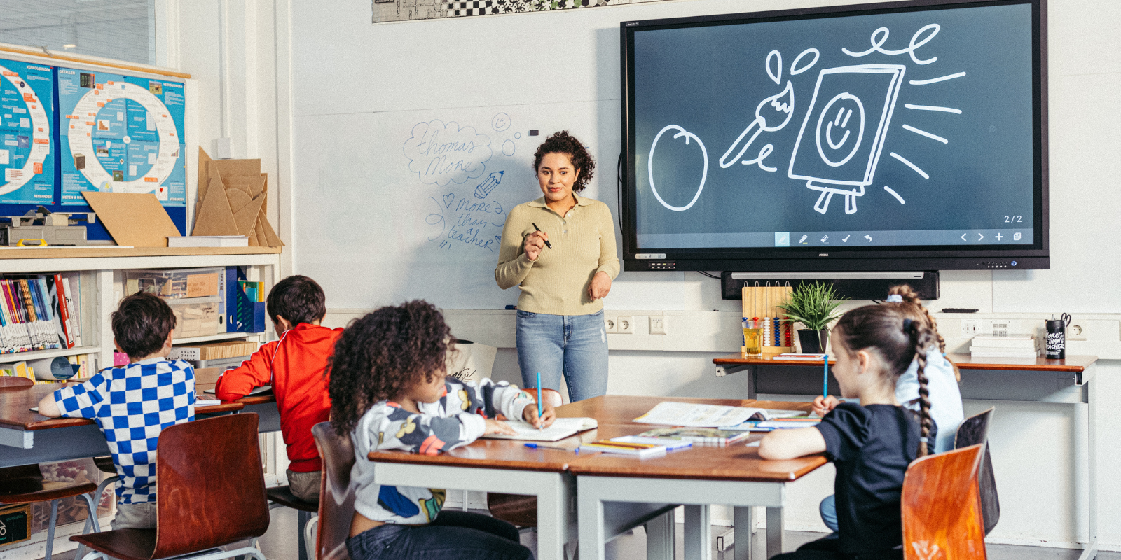 Juf basisonderwijs voor de klas